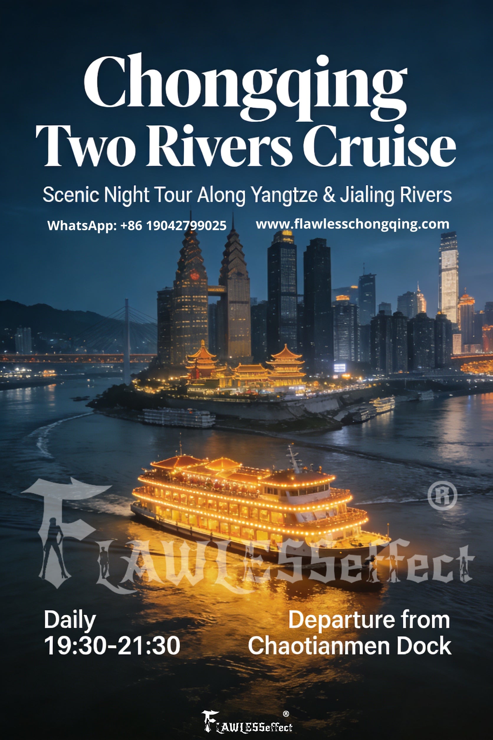 Chongqing Two-Rivers Cruise: A Night of Magic on Yangtze &Jialing