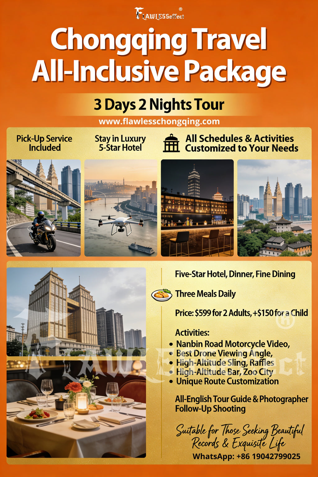 DELICATE ALL-INCLUSIVE EXPERIENCE: CHONGQING 3 days 2 nights (599)